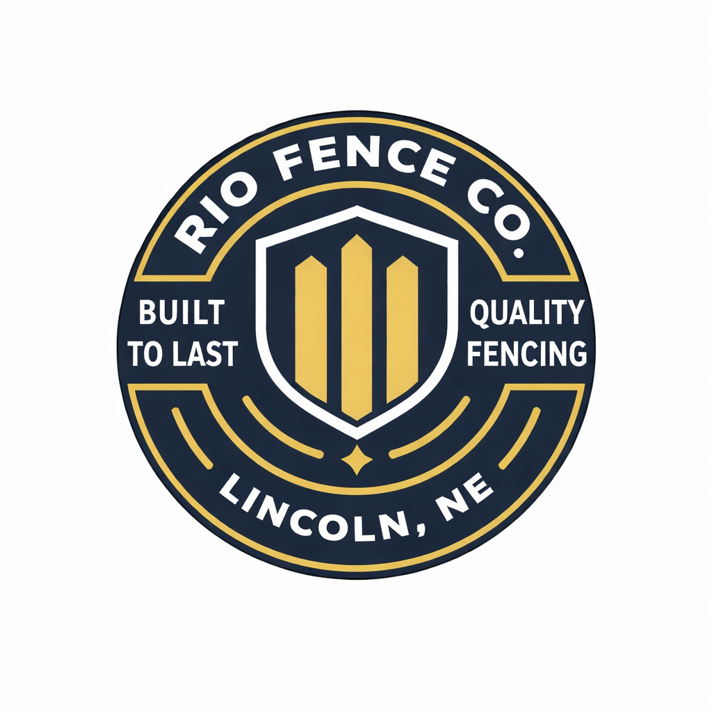 Rio Fence Co. circular brand seal — Built to Last, Lincoln NE