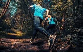 Trail running in nature
