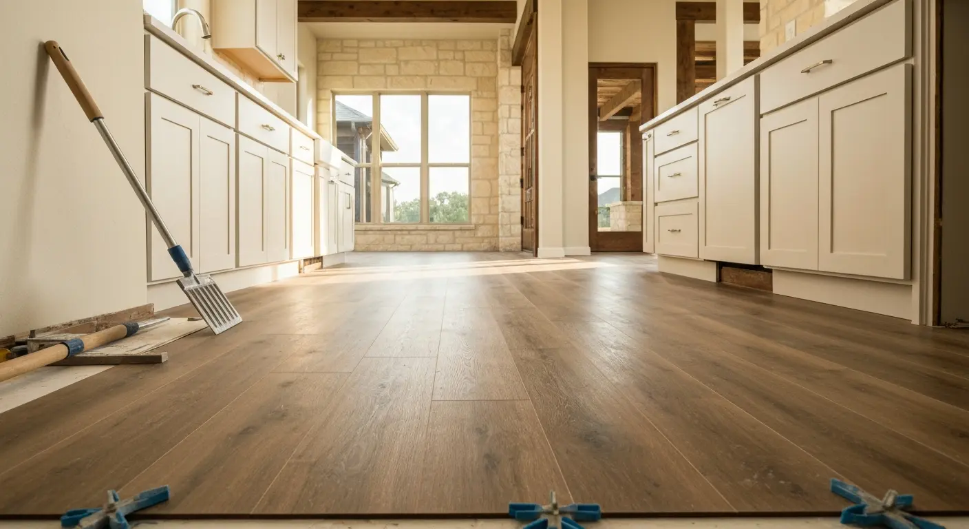 Luxury vinyl plank flooring