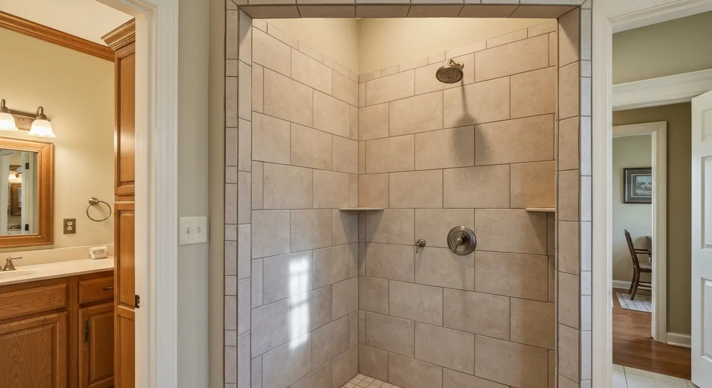 Custom tile shower installation