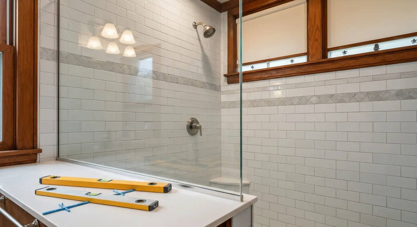 Shower renovation in progress