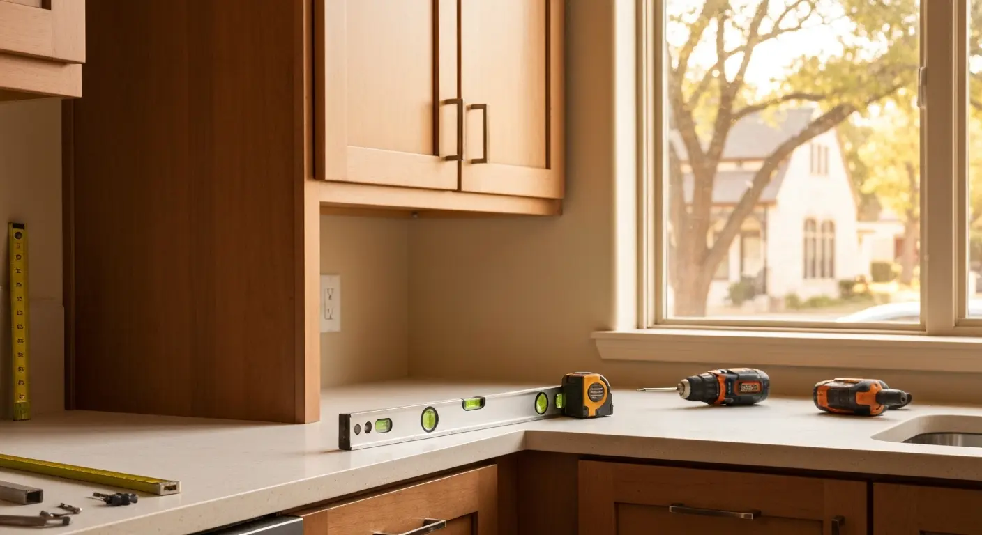 Custom kitchen cabinet installation