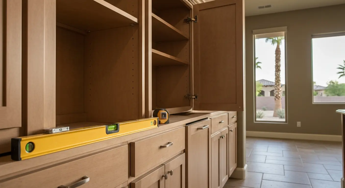 Custom cabinet installation