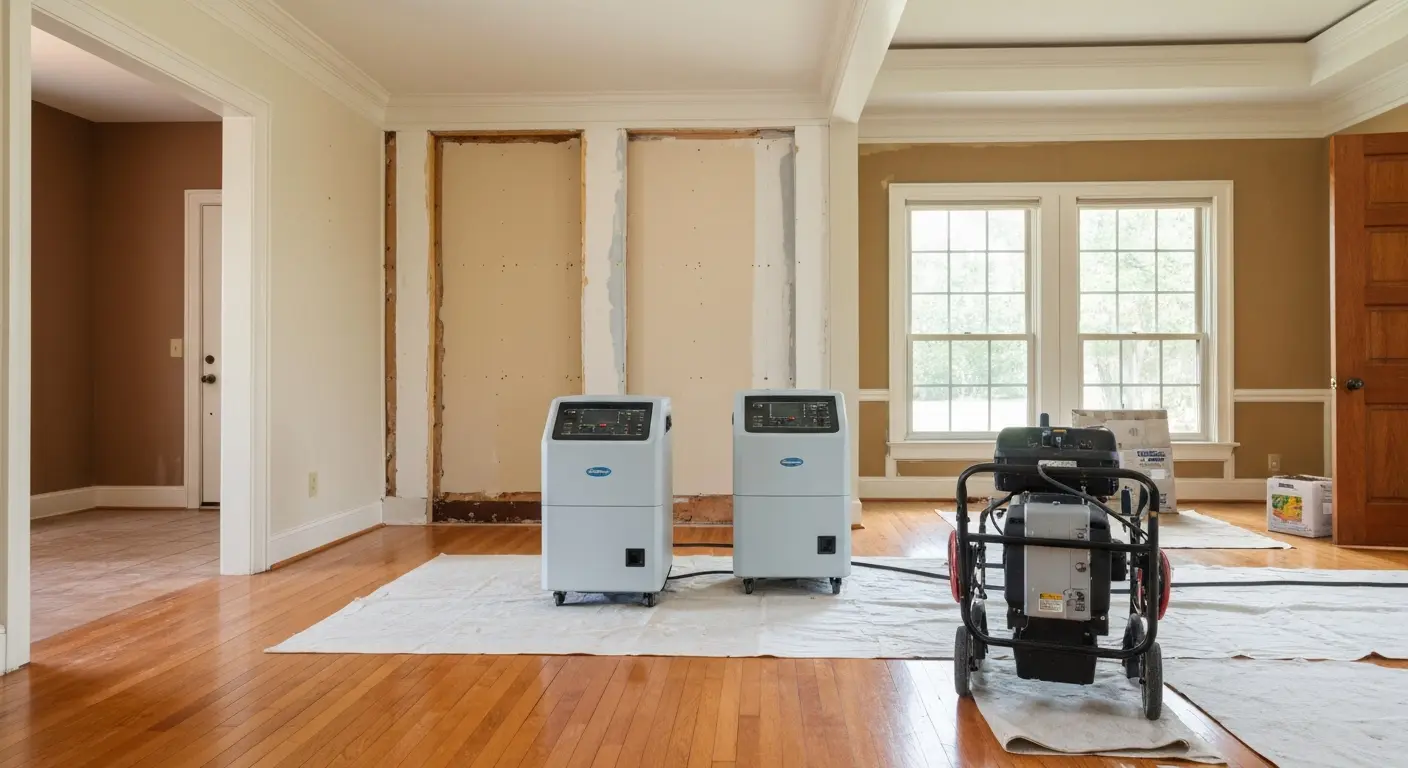 Water damage restoration project