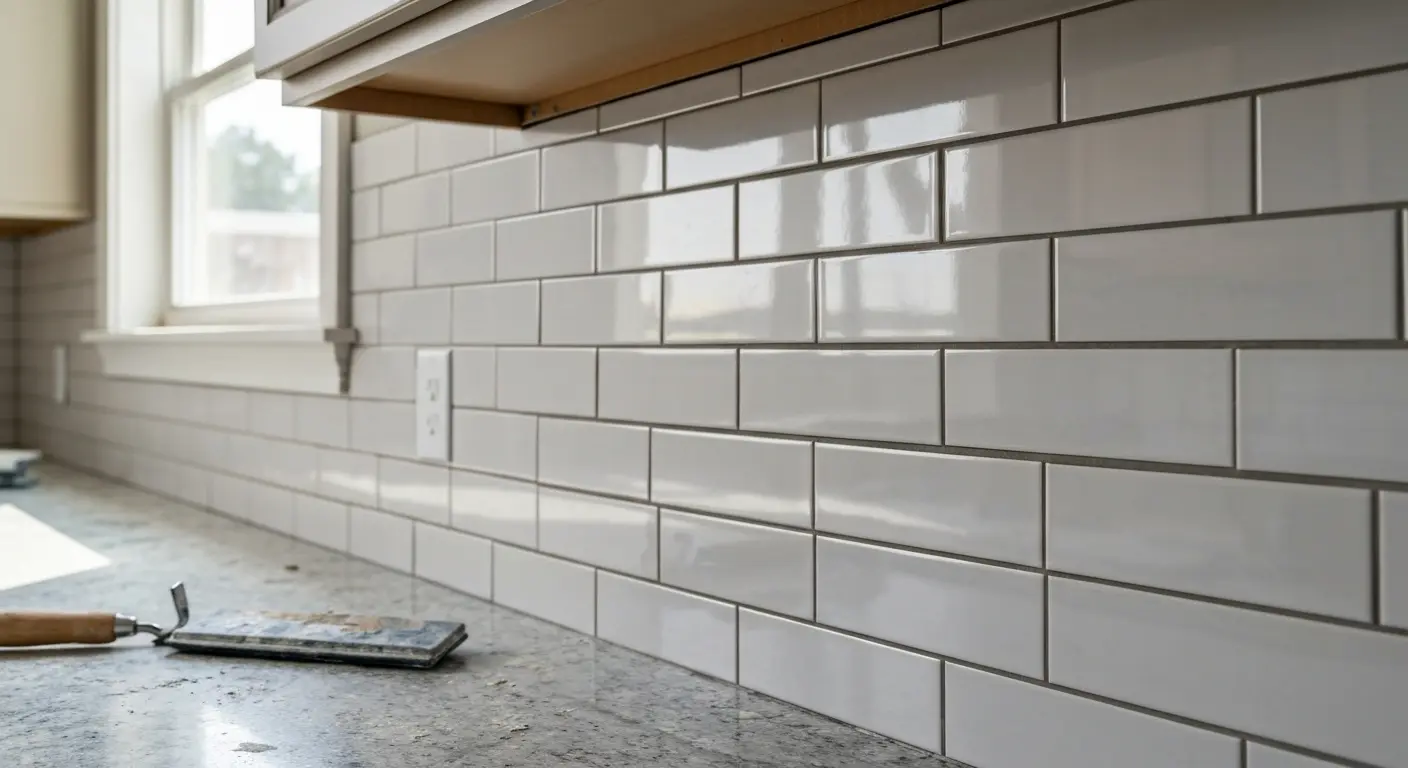 Kitchen backsplash installation