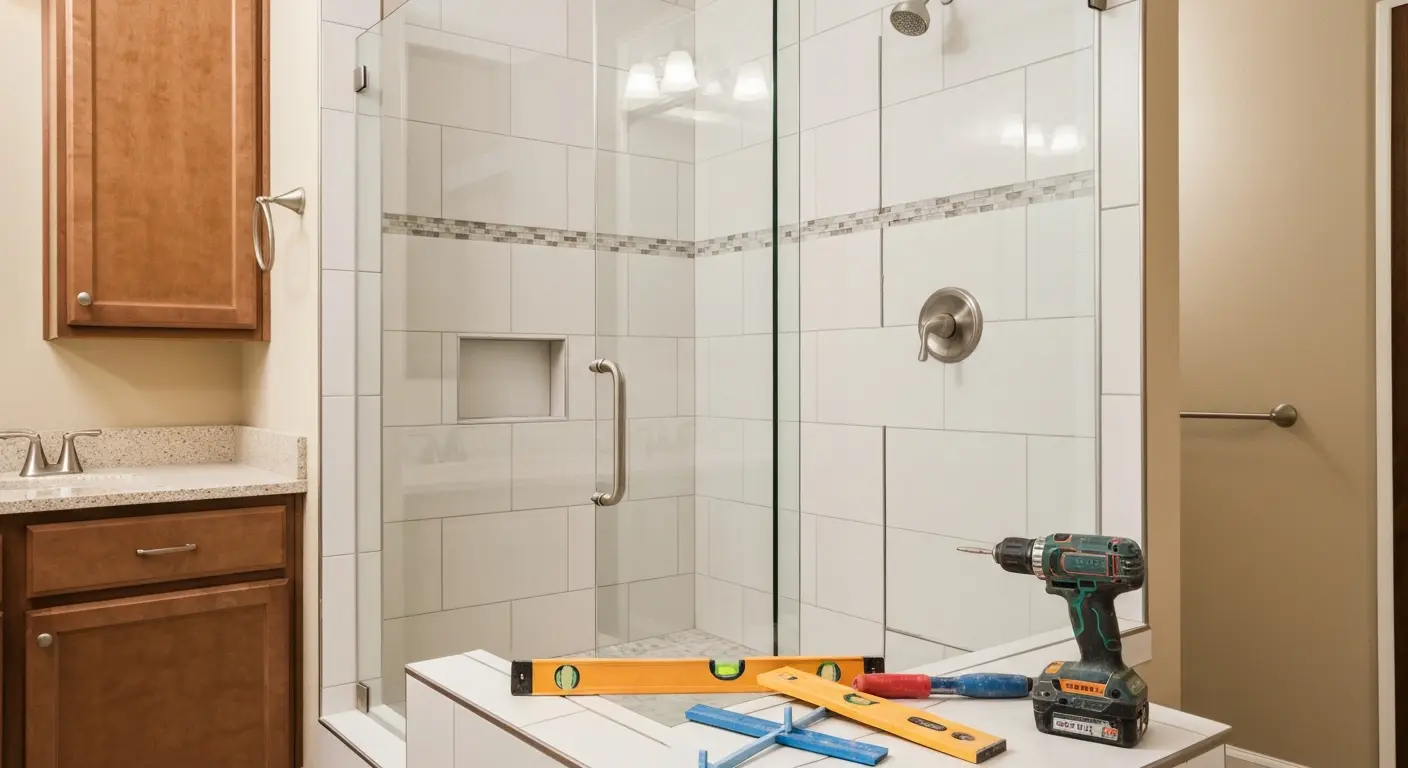 Tile shower installation