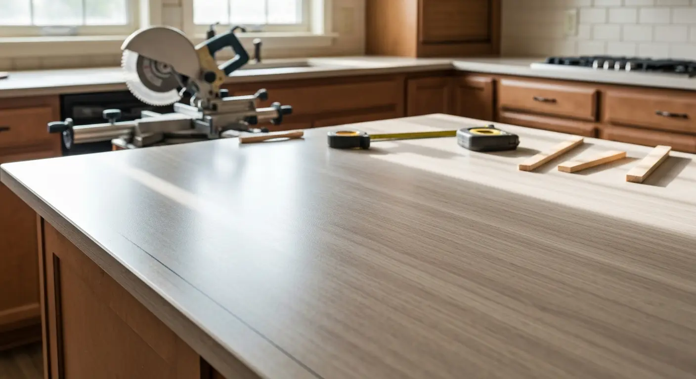 Laminate countertop installation