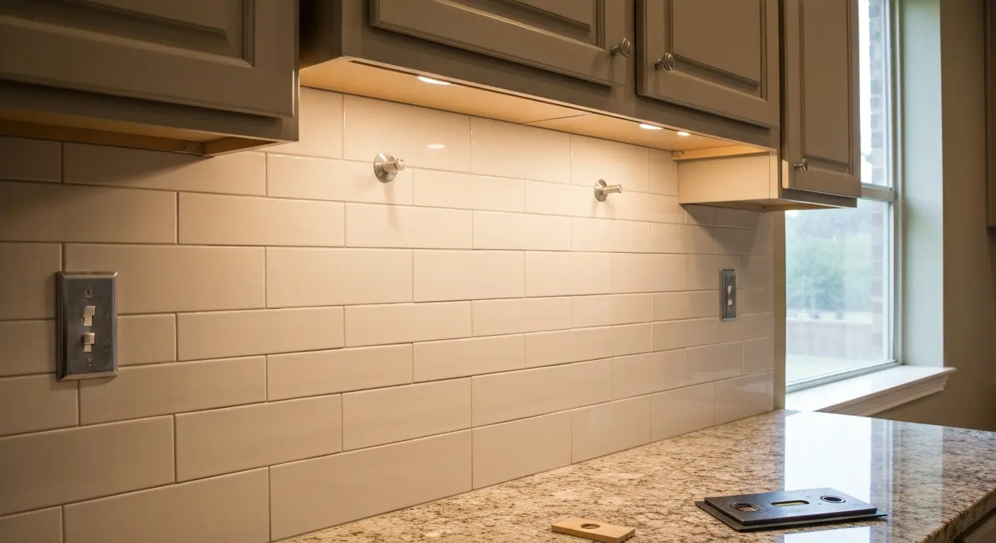 Kitchen backsplash installation