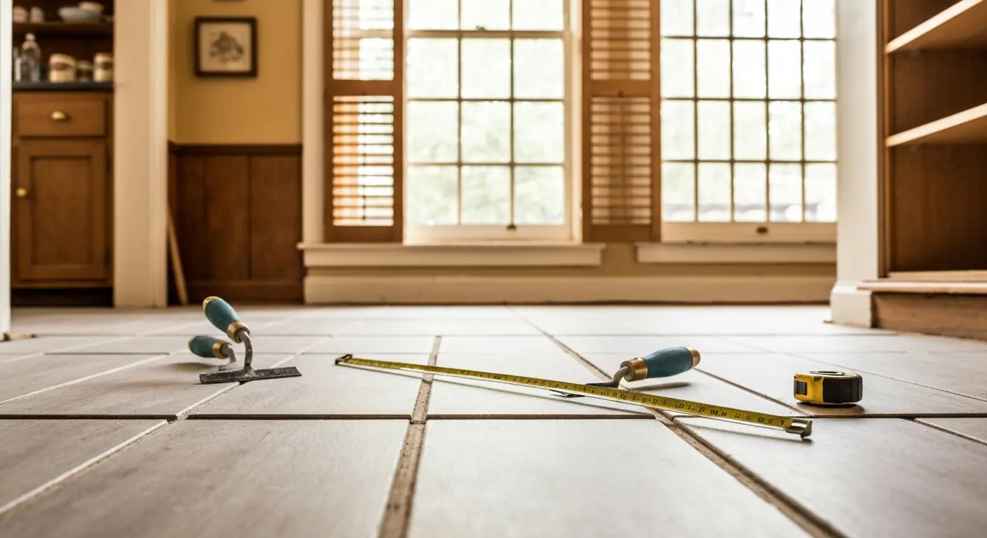 Kitchen flooring installation