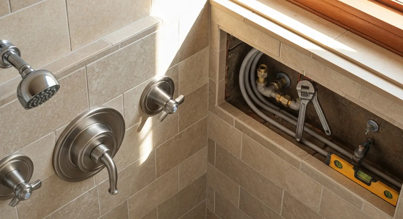 Bathroom plumbing connections