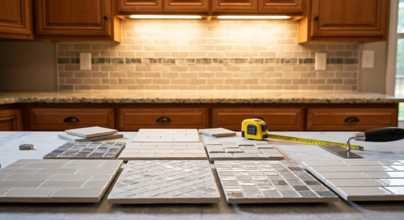 Backsplash tile options and samples