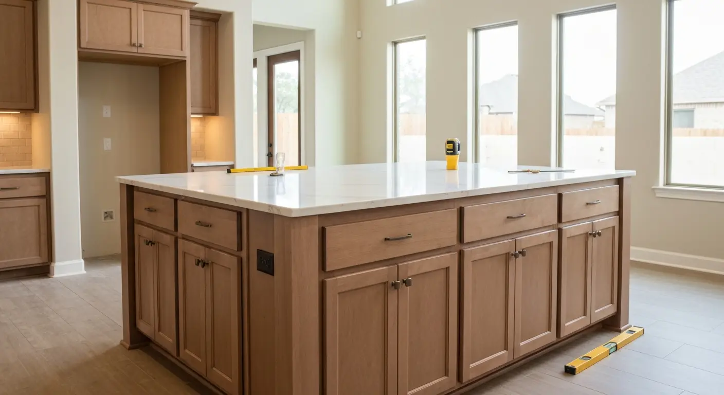 Kitchen island installation