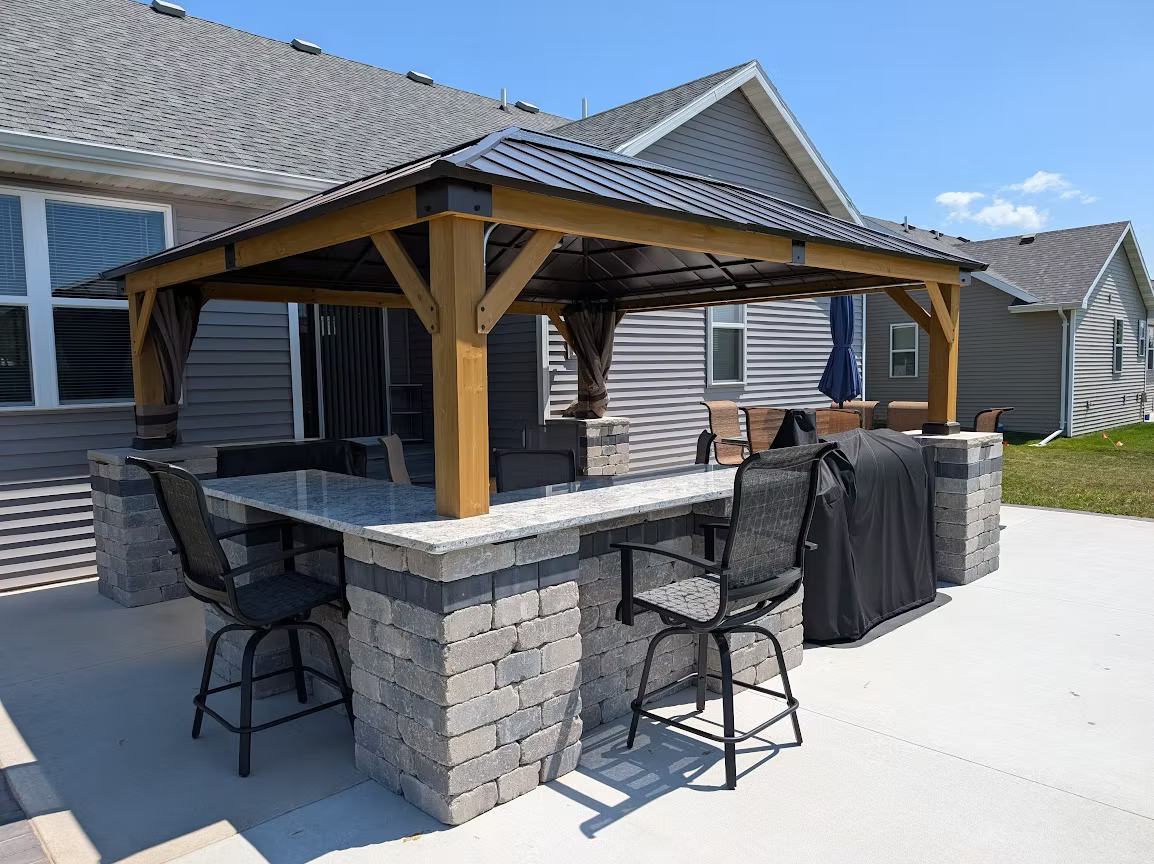 Custom Pavilion and Seating Area