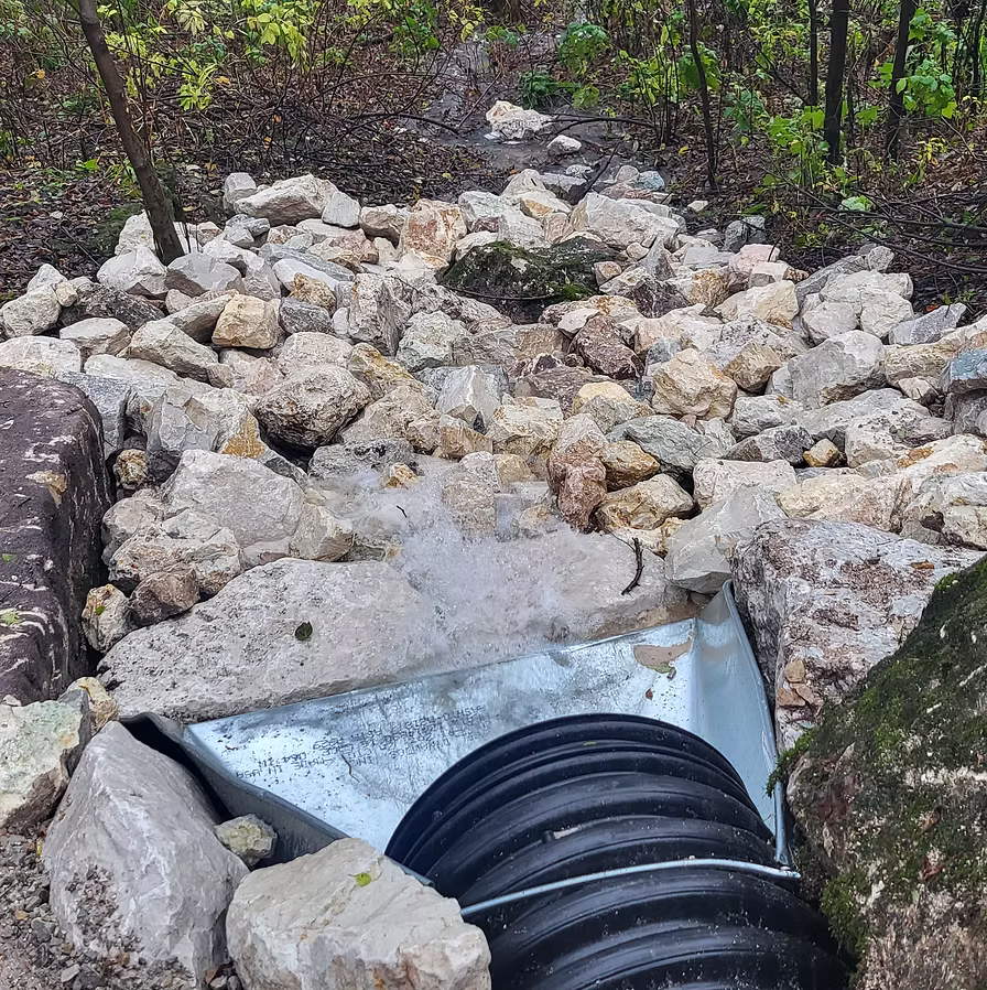 Underground drainage piping installation