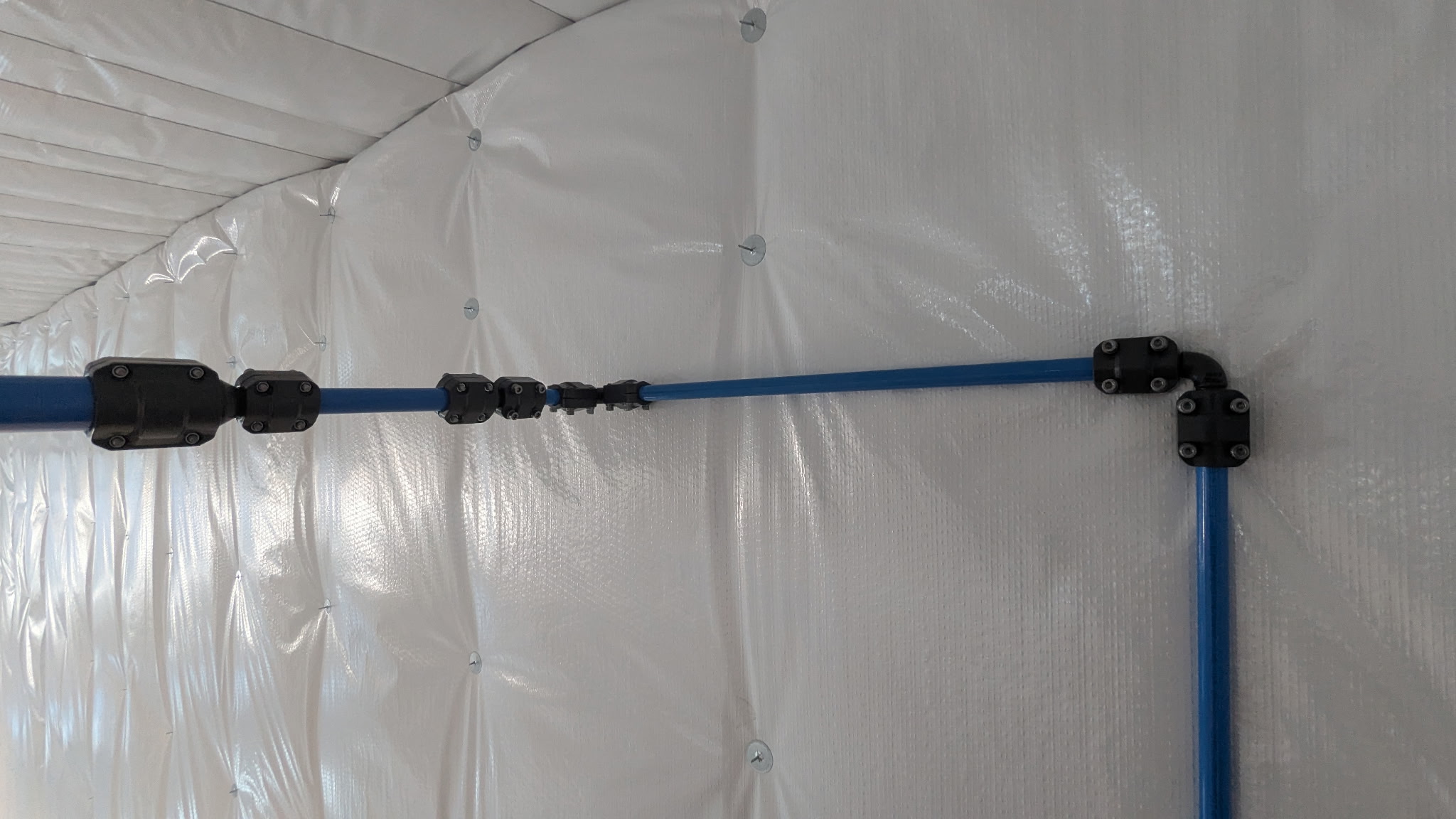 Grooved commercial pipe run by Chokehold Plumbing