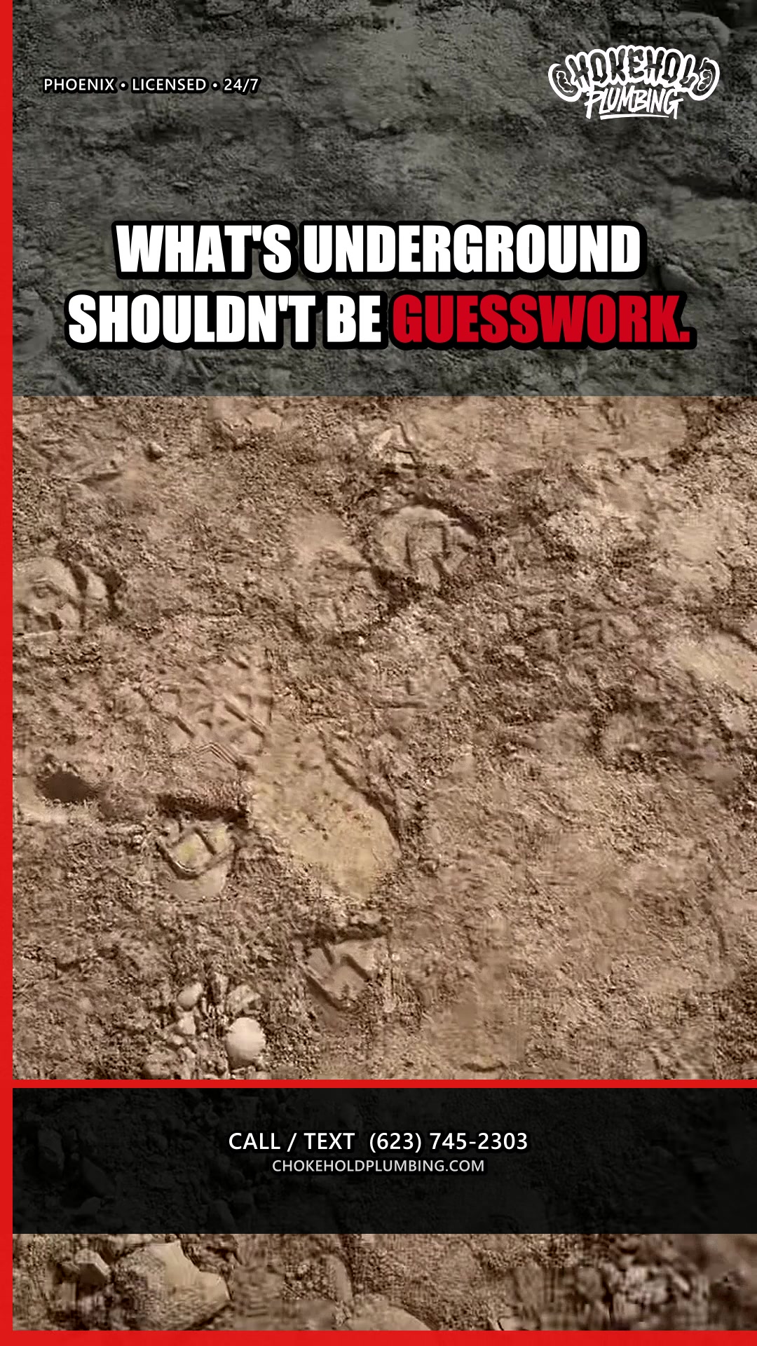 Underground diagnosis before excavation by Chokehold Plumbing