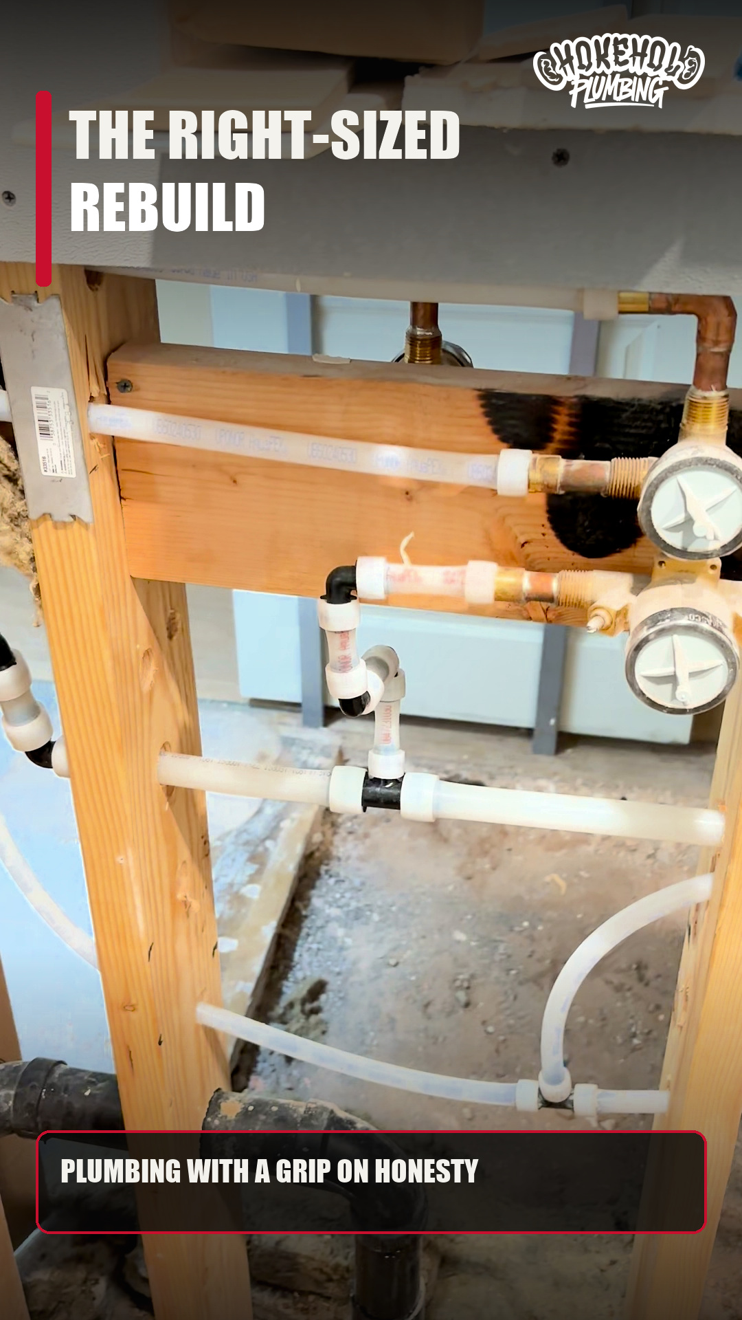 Right-sized piping rebuild by Chokehold Plumbing
