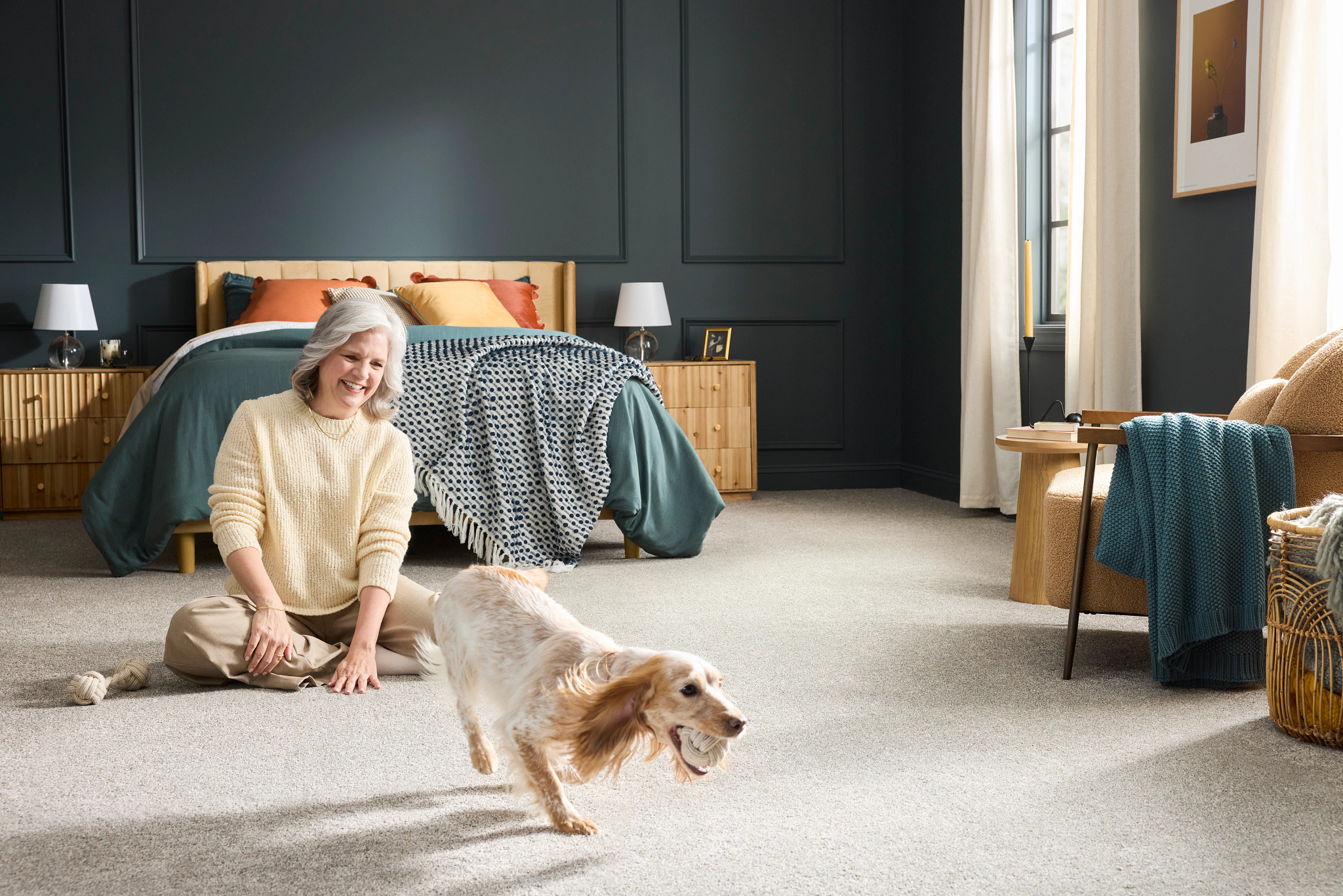 Shaw Floors Pet Perfect® carpet in a beautiful home