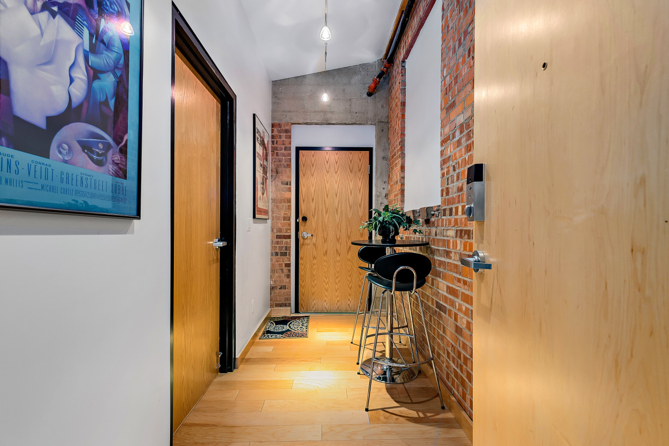 Brick hallway in the Euro Suite