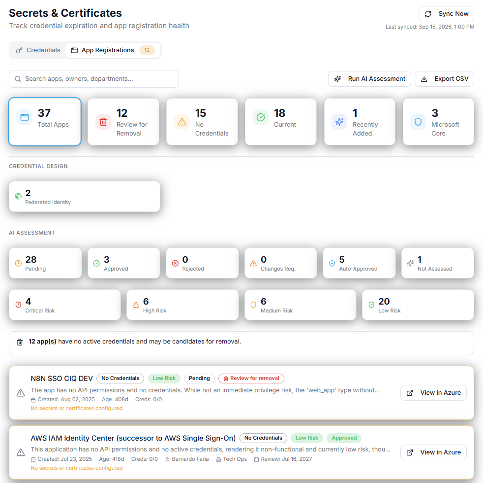 Entra ID App Registrations 