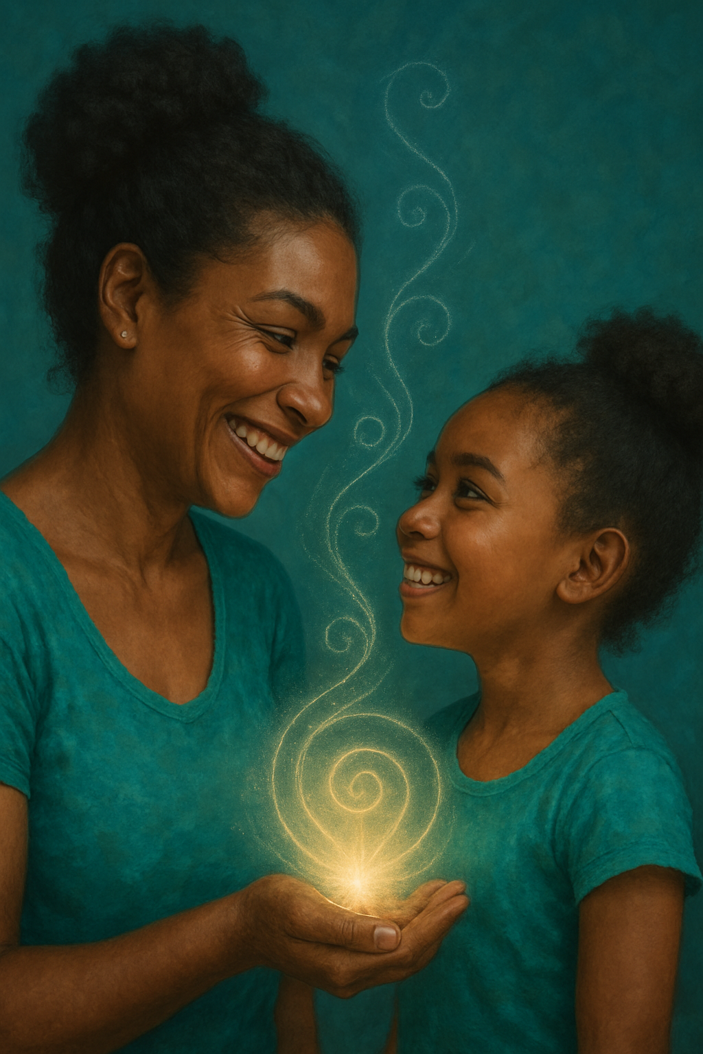 Woman in emotional reflection representing childhood after doing the healing work.