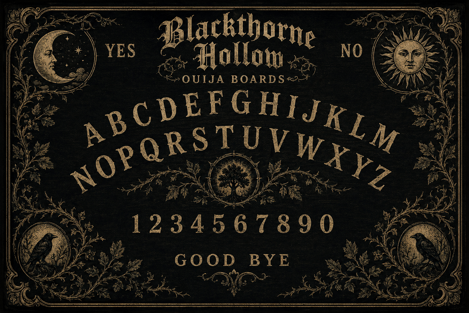 Blackthorne Hollow spirit board