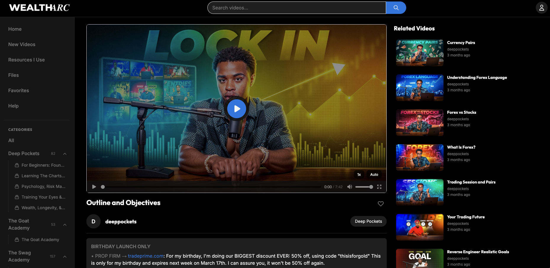 WealthArc Dashboard on Desktop