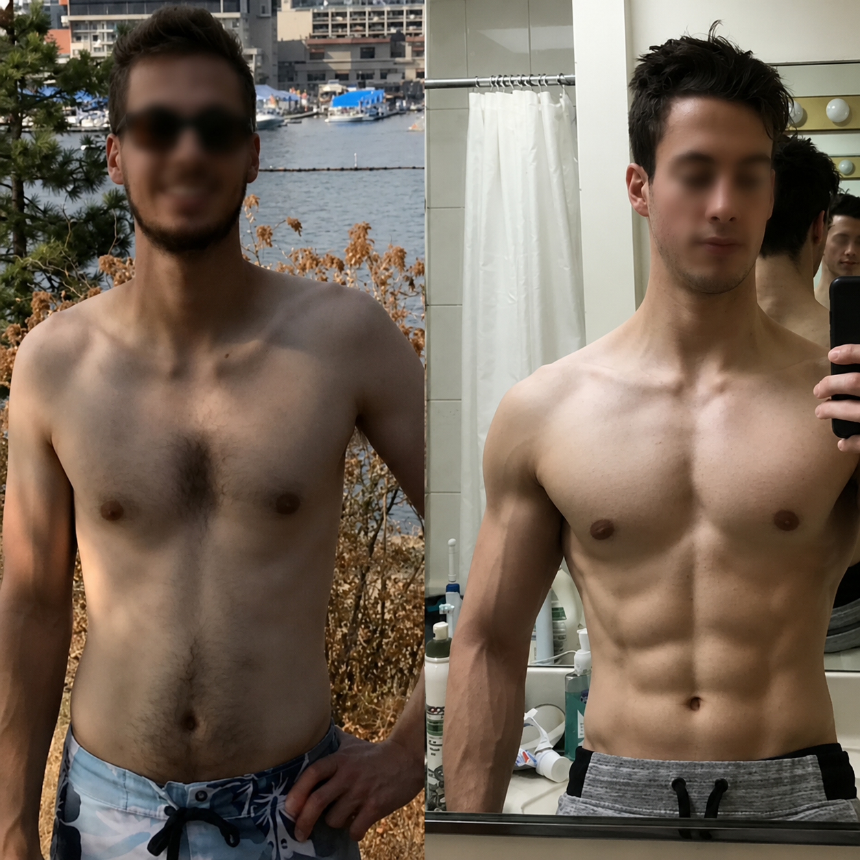 Giovanni, 24 anni, prima e dopo