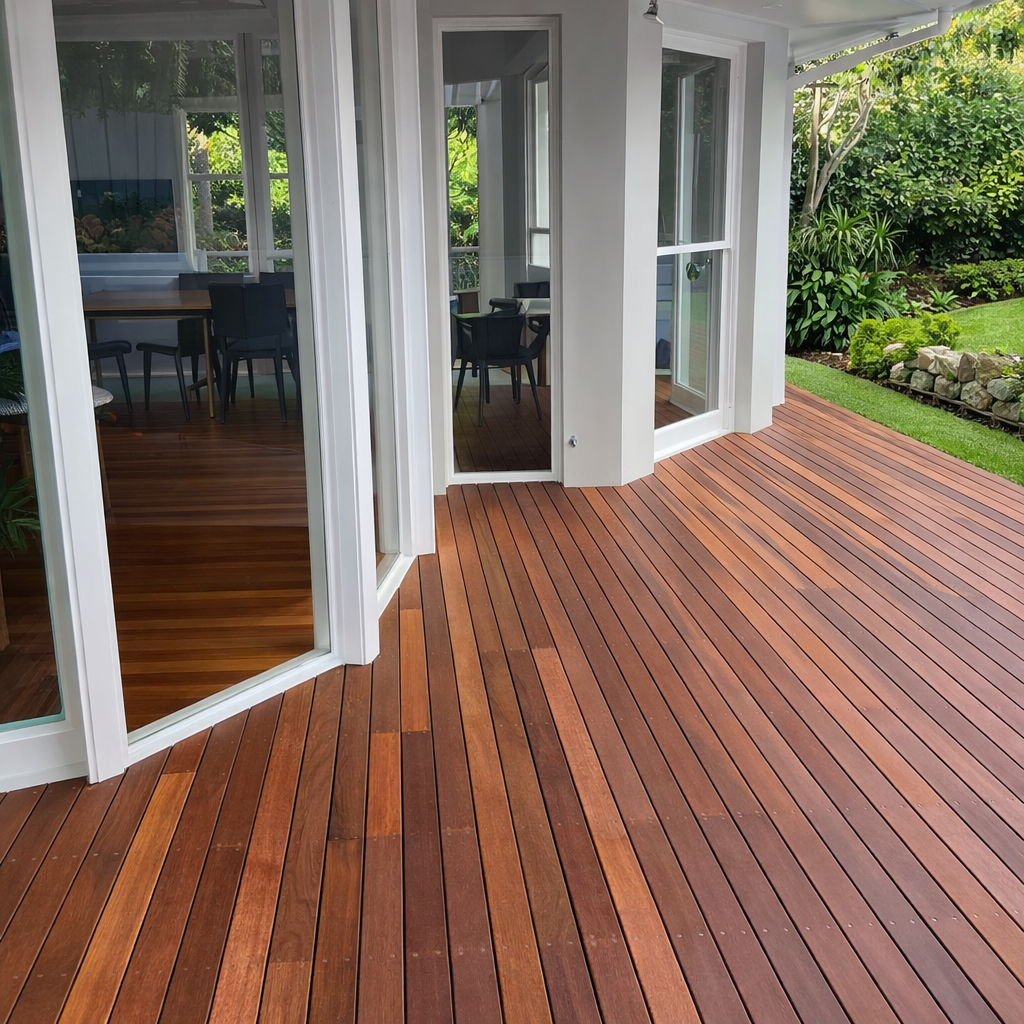 Carpentry timber deck fit out