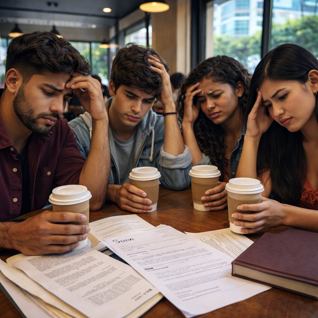 Persona analizando notas