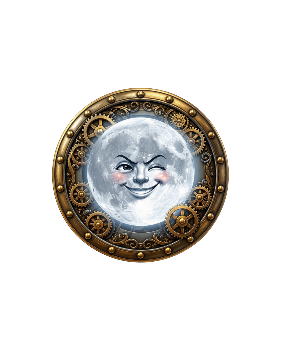 Cheeky steampunk moon