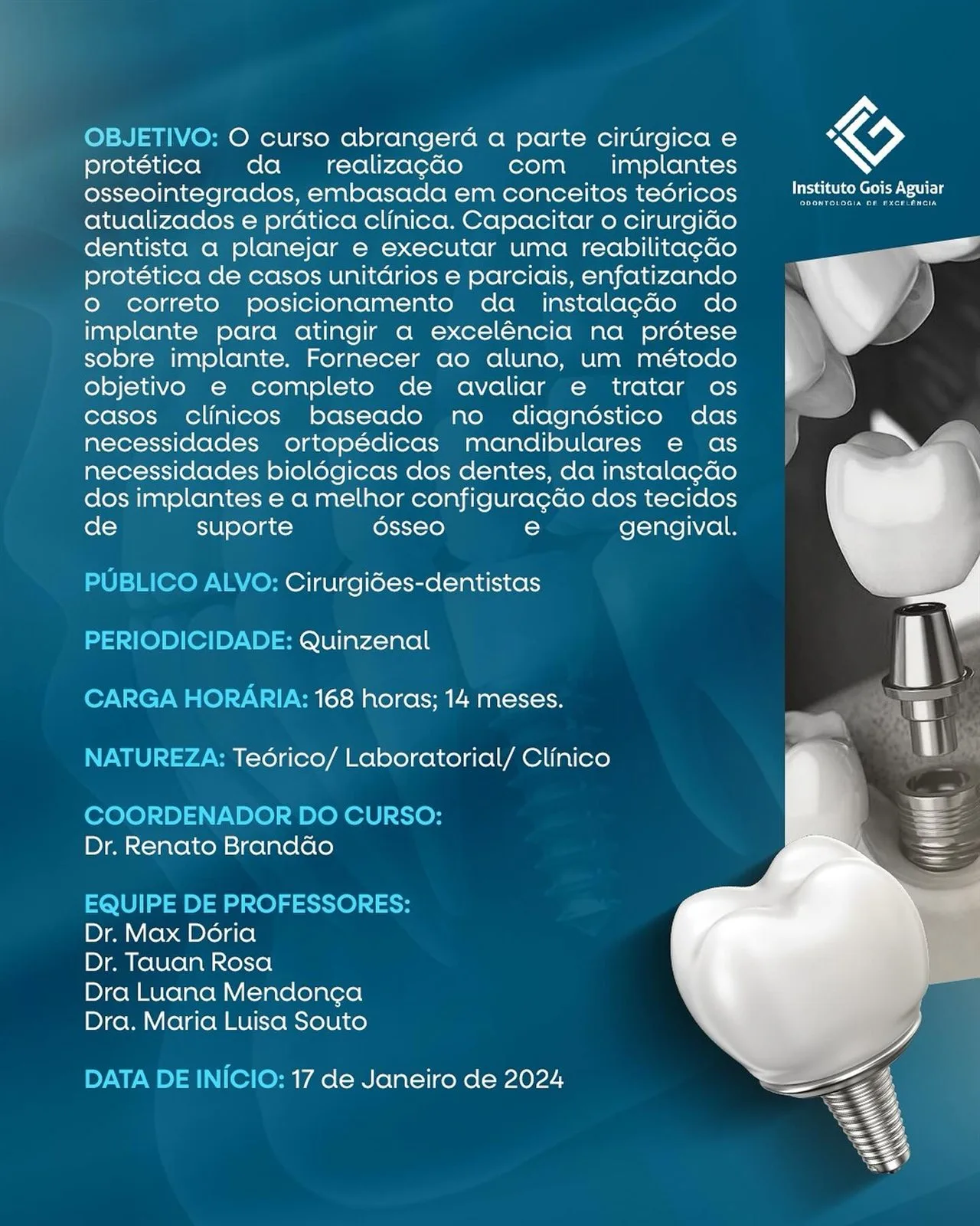 Aperfeiçoamento em Implantodontia — Turma 1