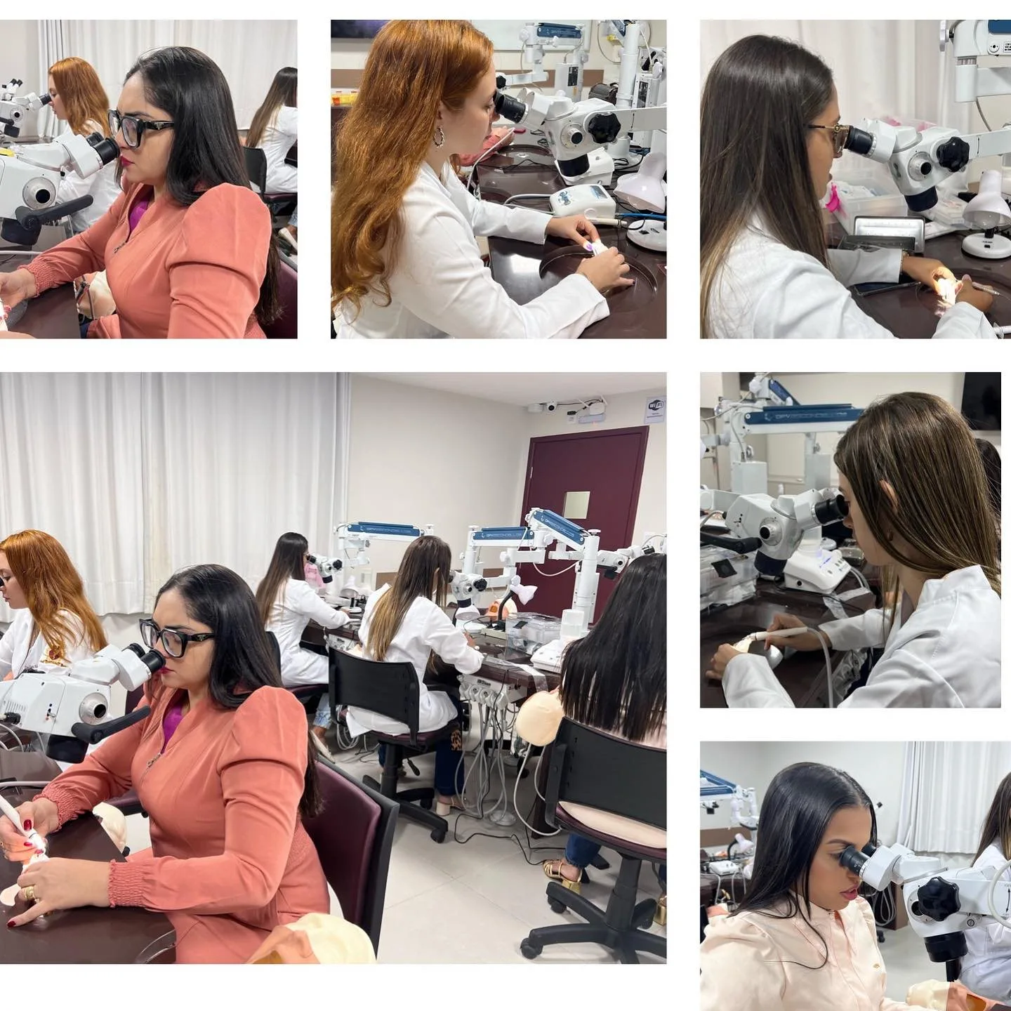 Turma 3 da Capacitação em Endodontia em aula prática
