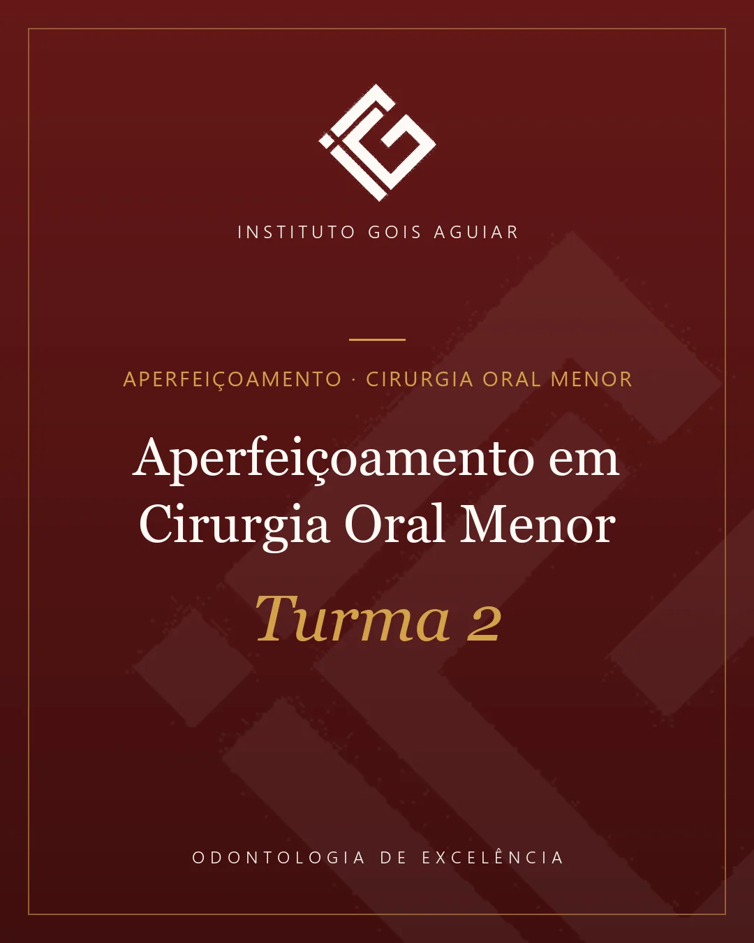 Capa do Aperfeiçoamento em Cirurgia Oral Menor – Turma 2