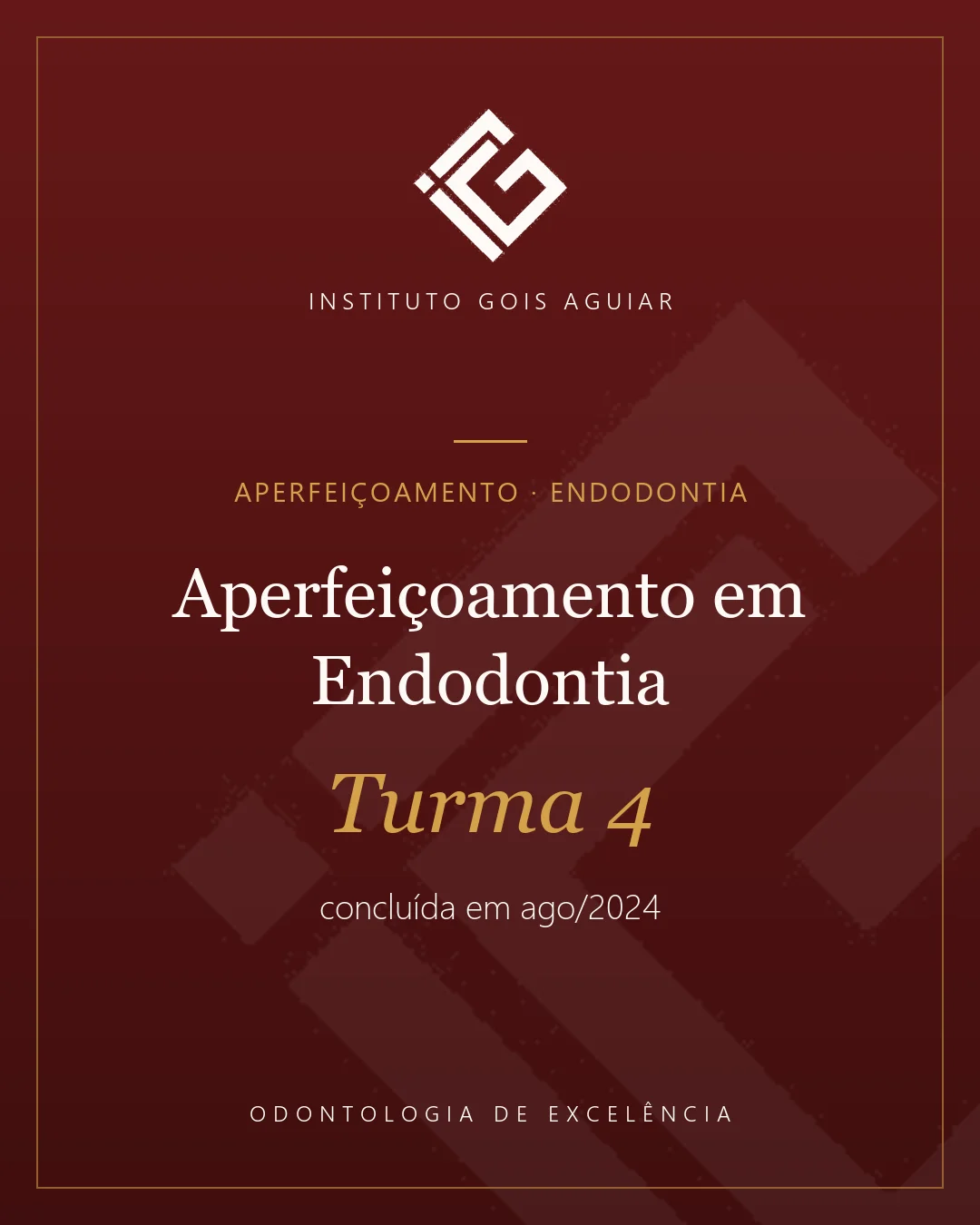 Capa do Aperfeiçoamento em Endodontia – Turma 4
