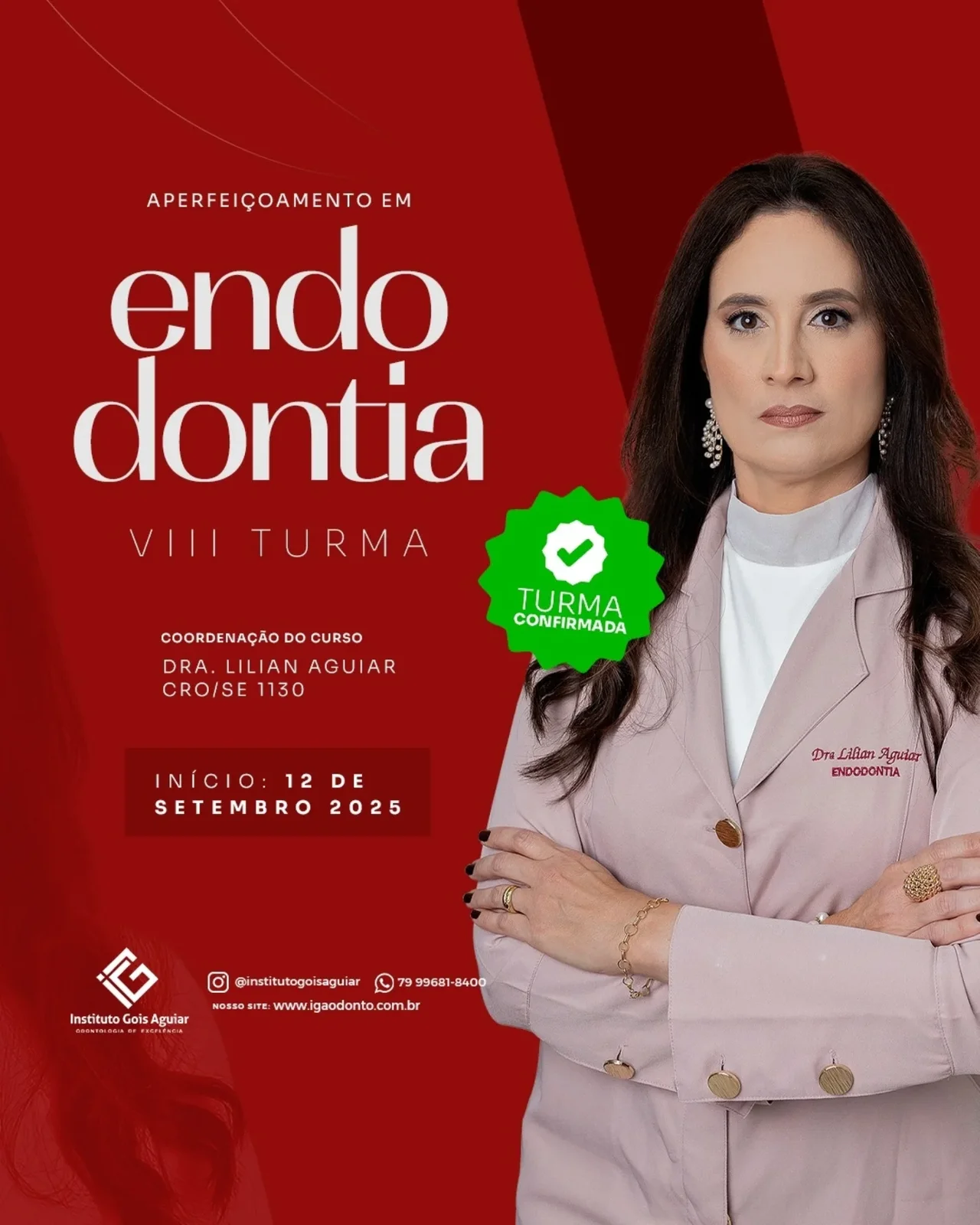 Arte de divulgação do Aperfeiçoamento em Endodontia – Turma 8