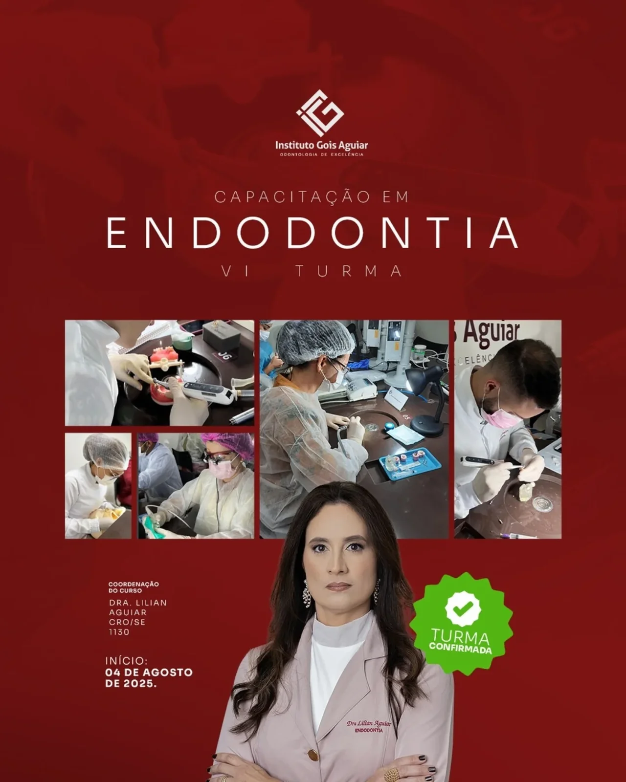 Arte de divulgação da Capacitação em Endodontia – Turma 6