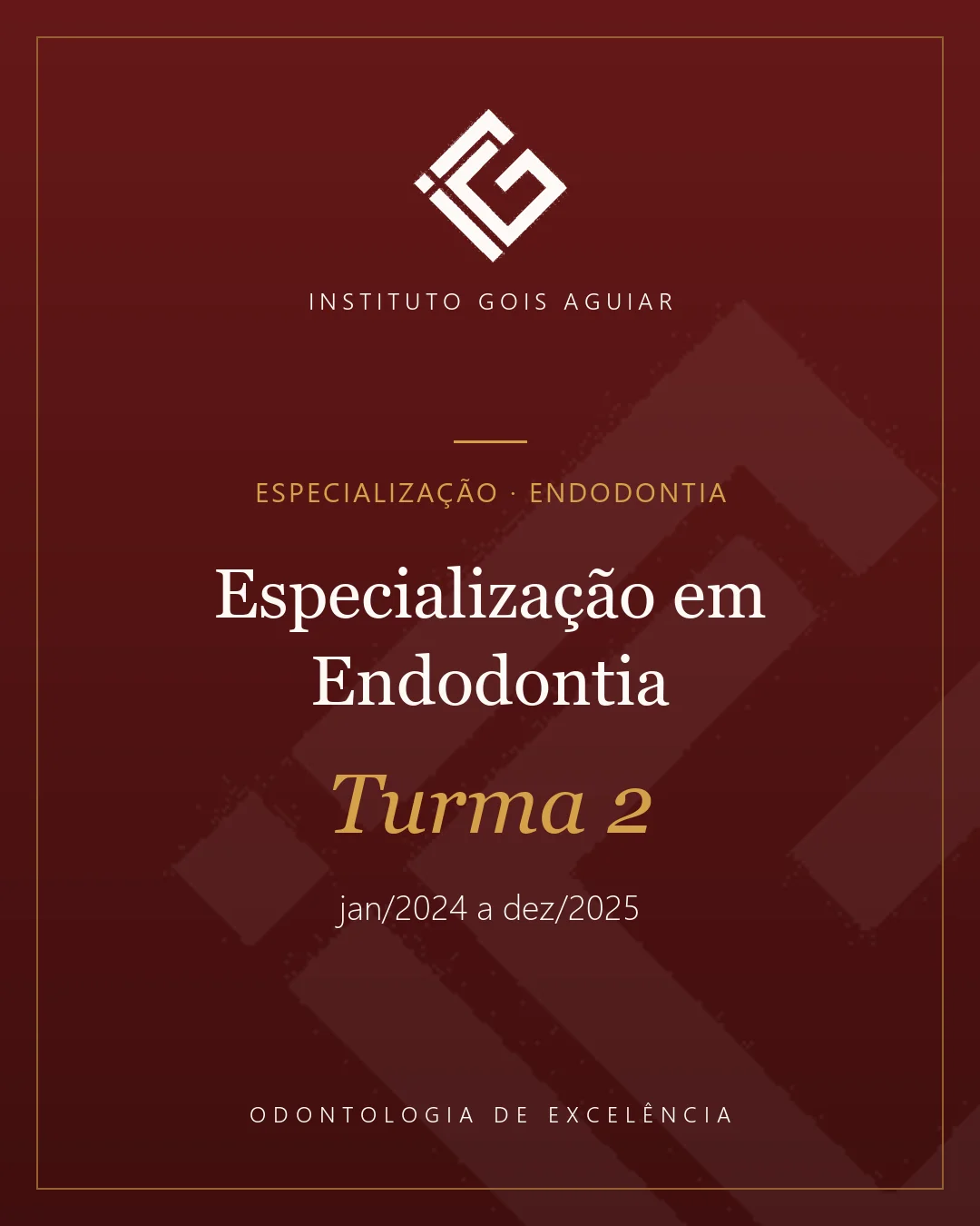 Capa da Especialização em Endodontia – Turma 2