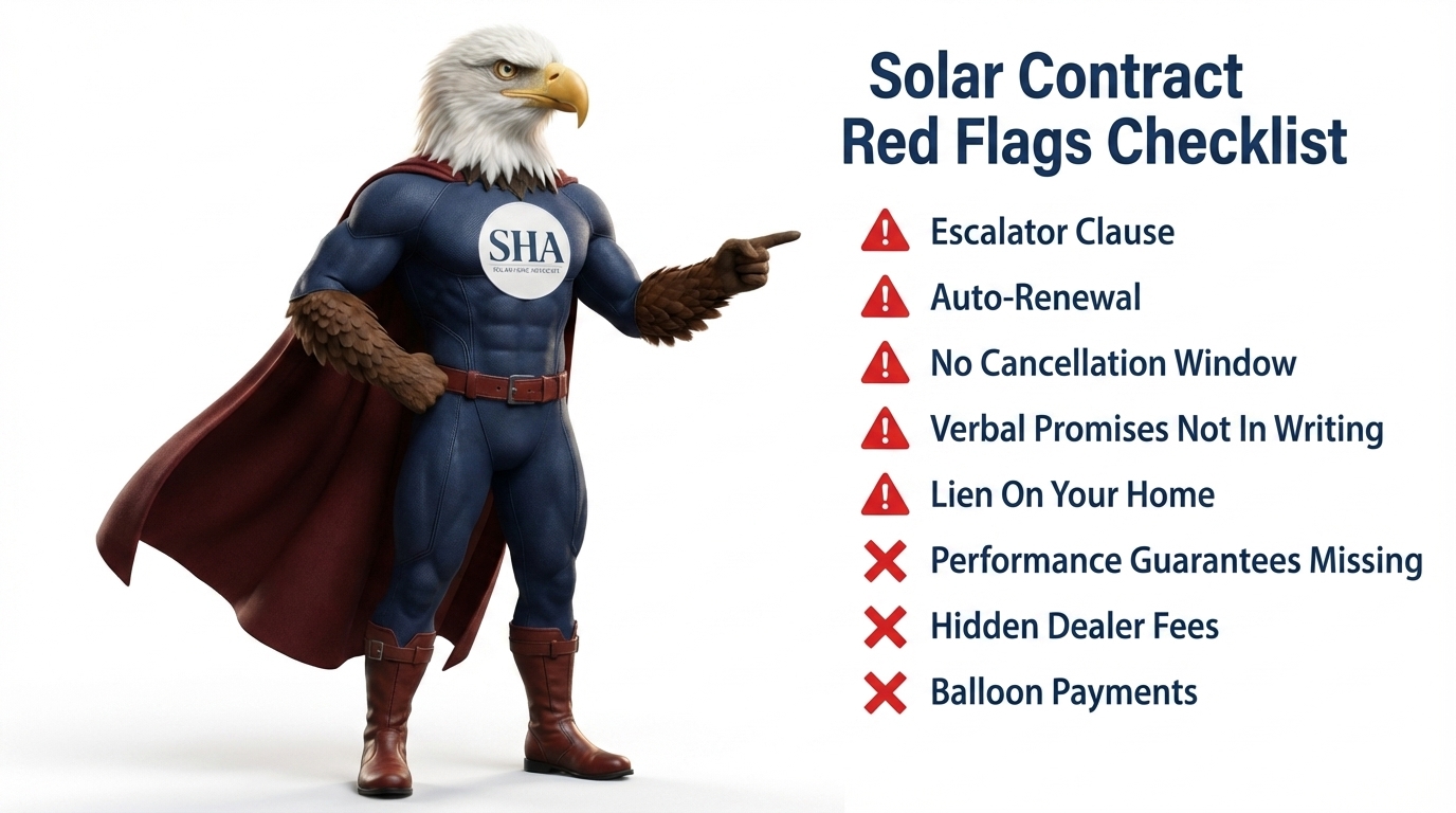Solar contract red flags checklist