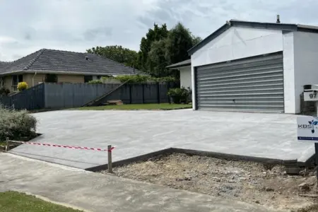 Plain Concrete Driveway Built by KBS Landscapes