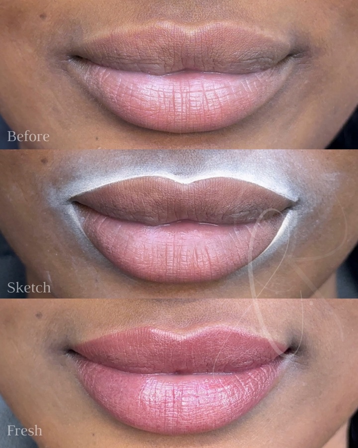 Ombre Sculpted Lips treatment result