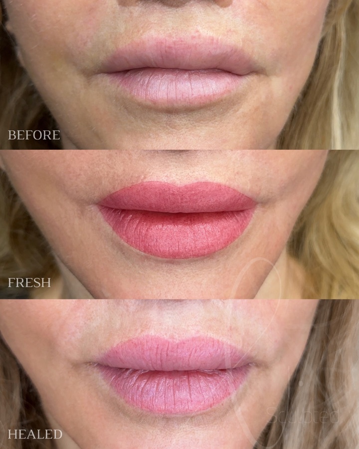 Mature Sculpted Lips fresh and healed result