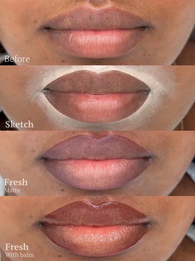 Sculpted Lips consultation and result collage