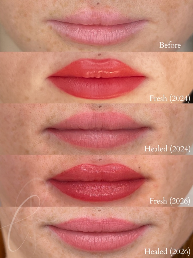 Sculpted Lips red color study