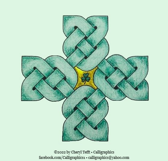 Celtic knotwork border and pattern examples