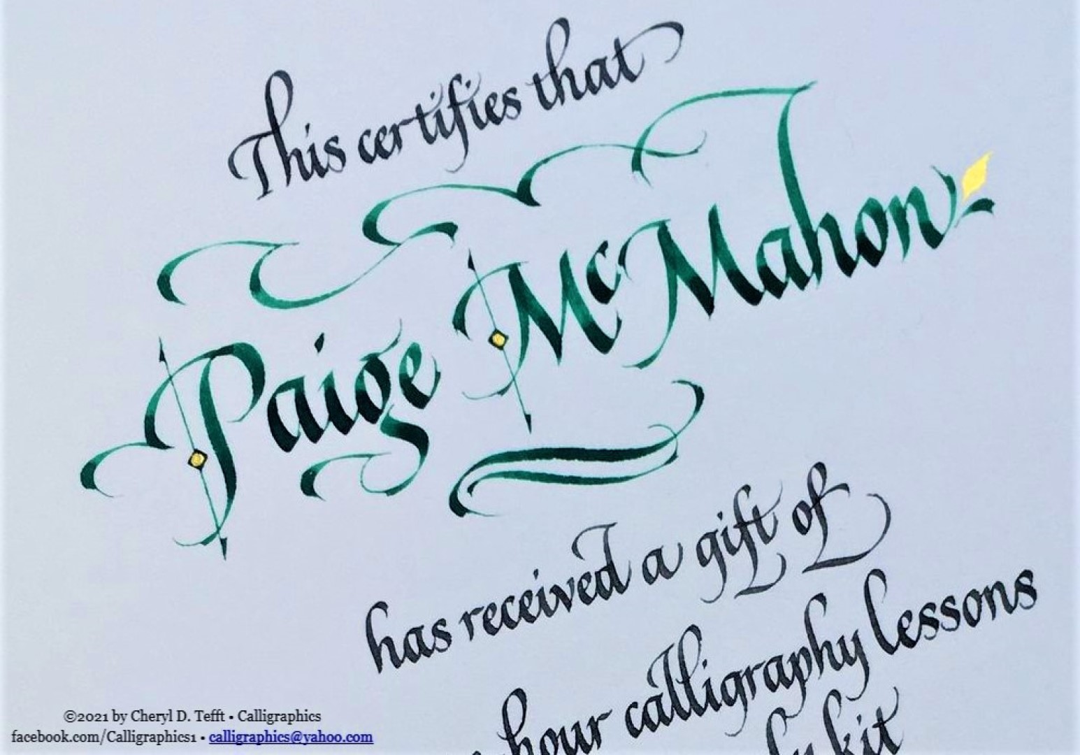 Flourished broad-edge Italic calligraphy