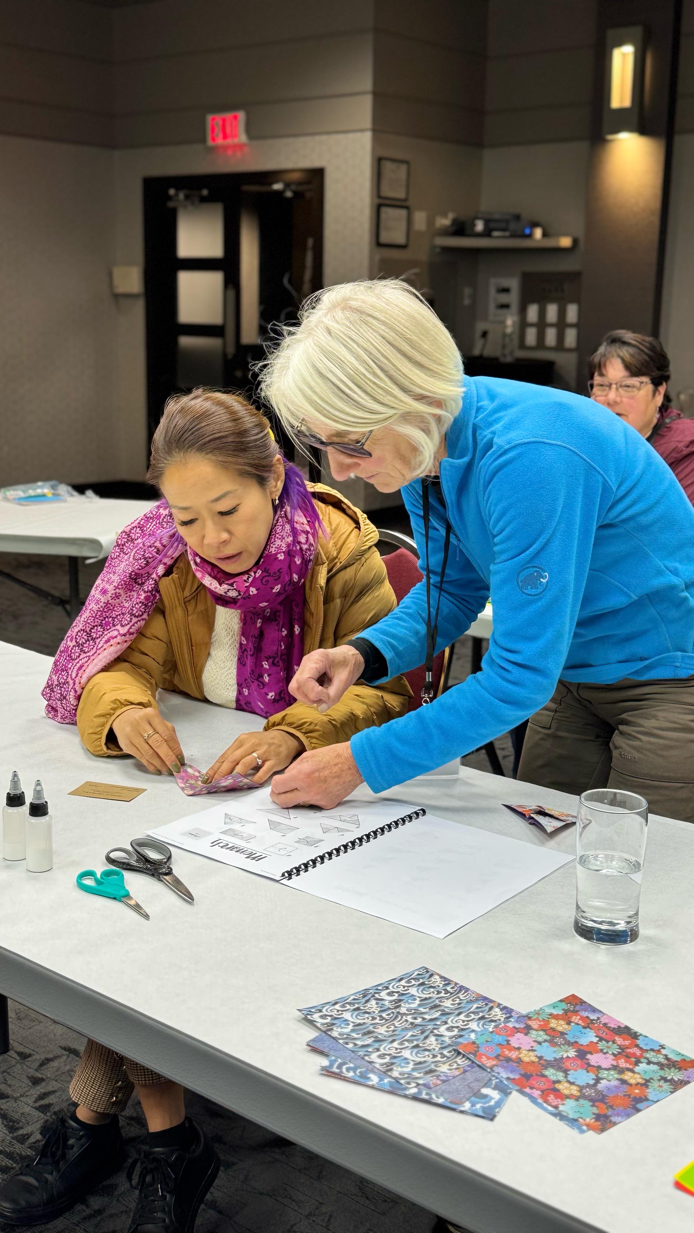 Calligraphers at work at Flourish Festival