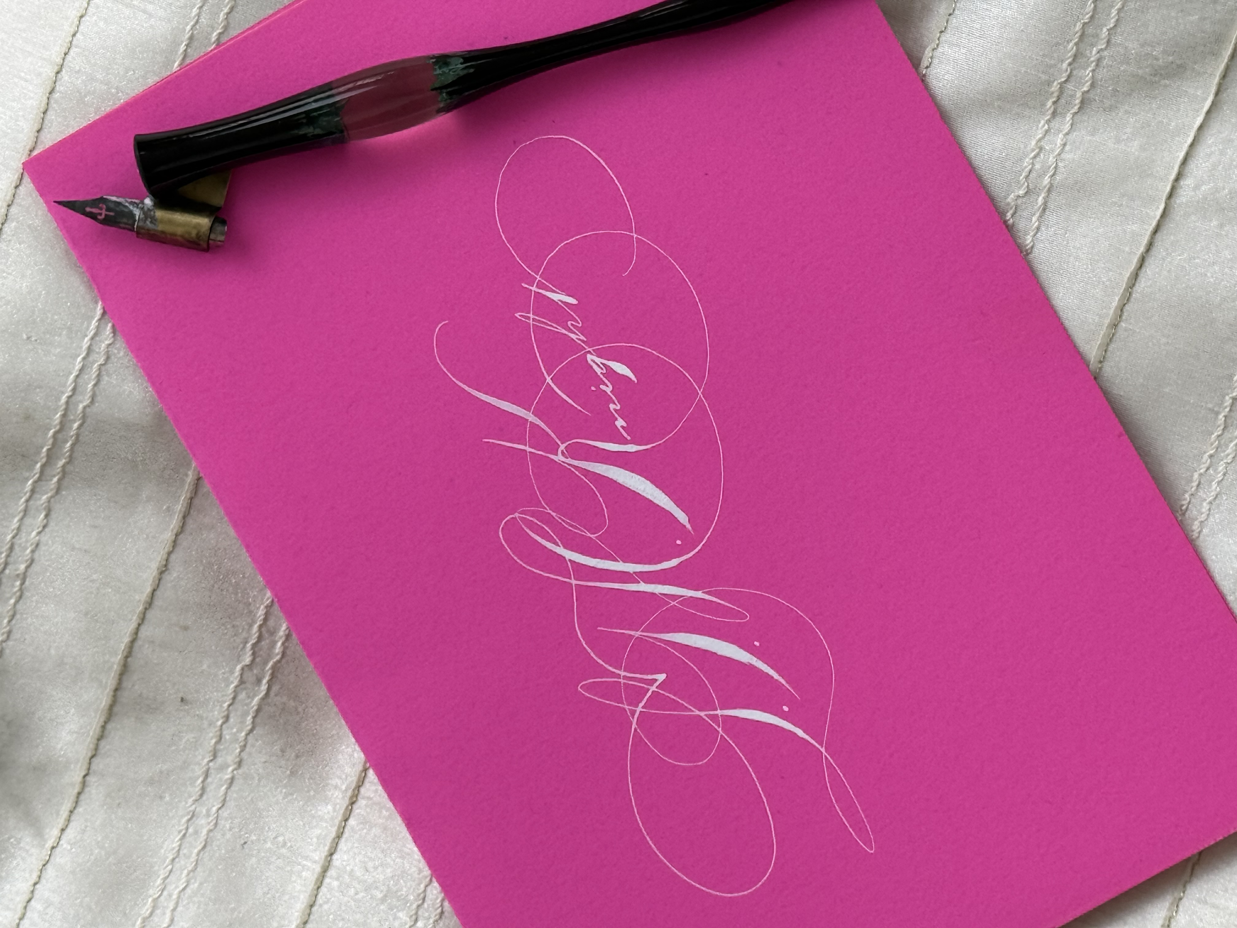 Spencerian signature calligraphy sample