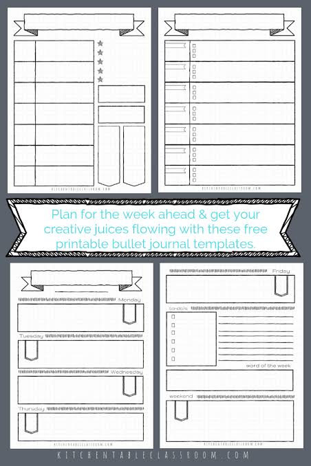 Bullet journal spread