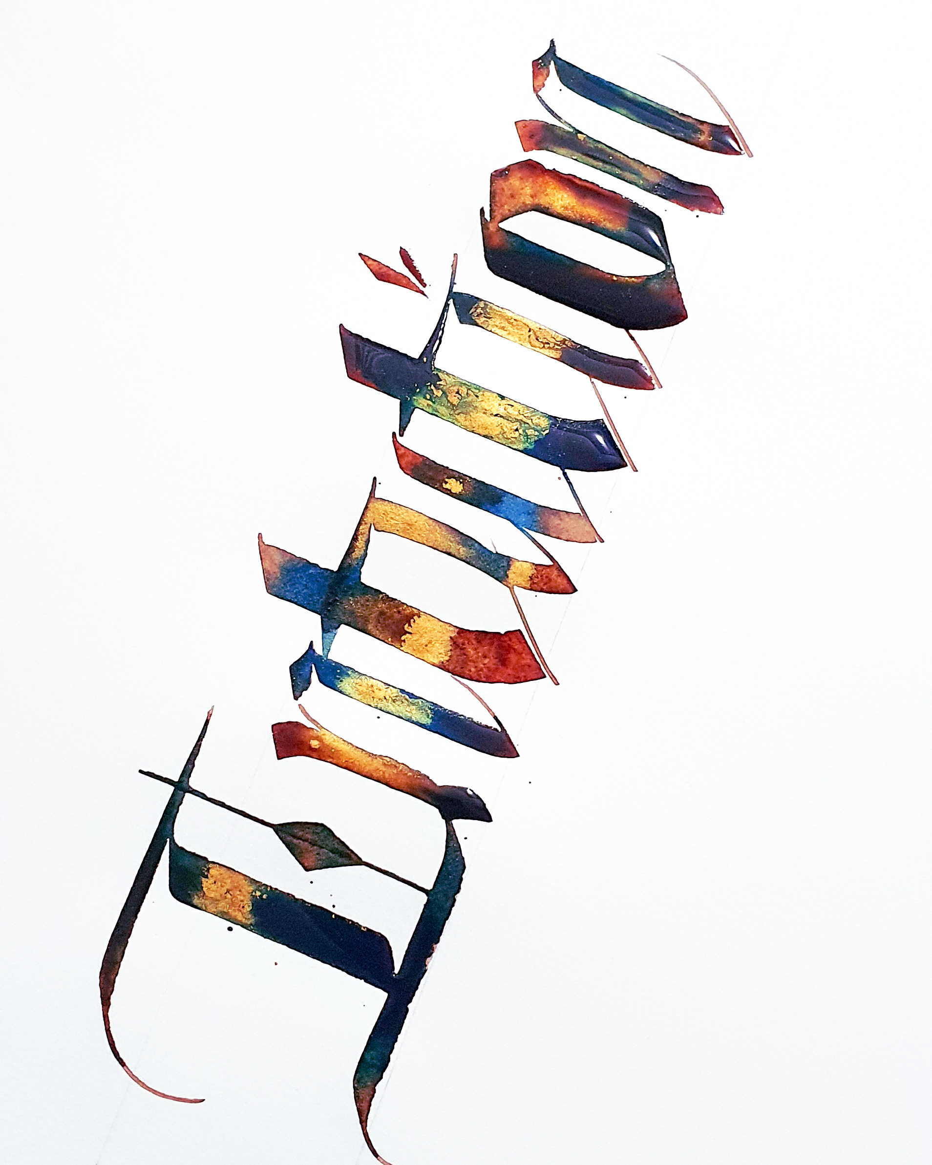 Abstract expressive calligraphy by Sachin Shah